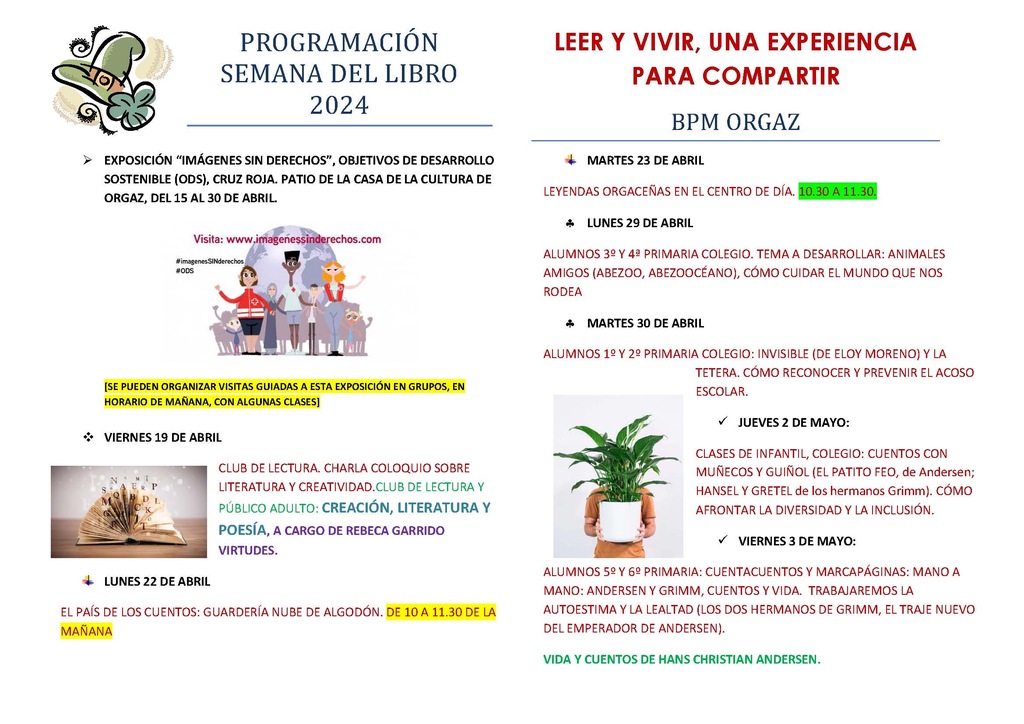 PROGRAMACIÓN SEMANA DEL LIBRO 2024