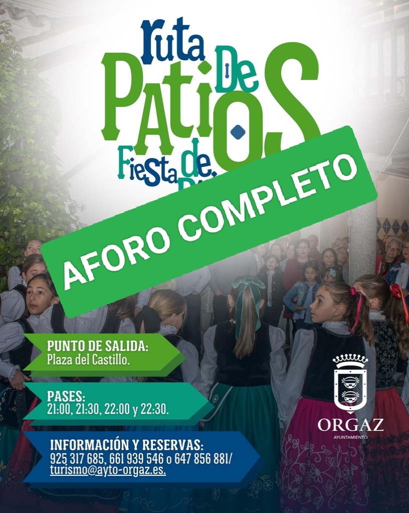 AFORO COMPLETO DE LA RUTA DE PATIOS
