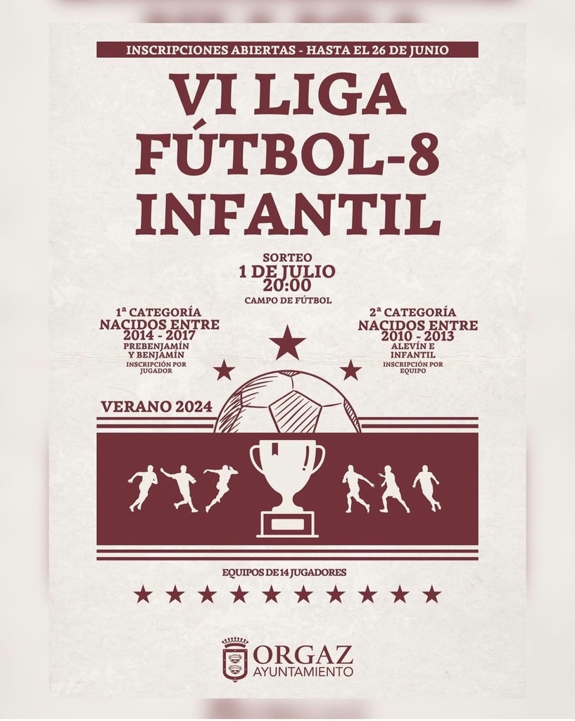 LIGA FÚTBOL 8 INFANTIL VERANO 2024