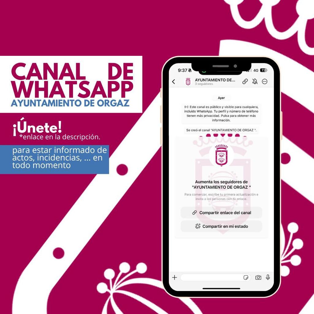 CANAL DE WHATSAPP DEL AYUNTAMIENTO 