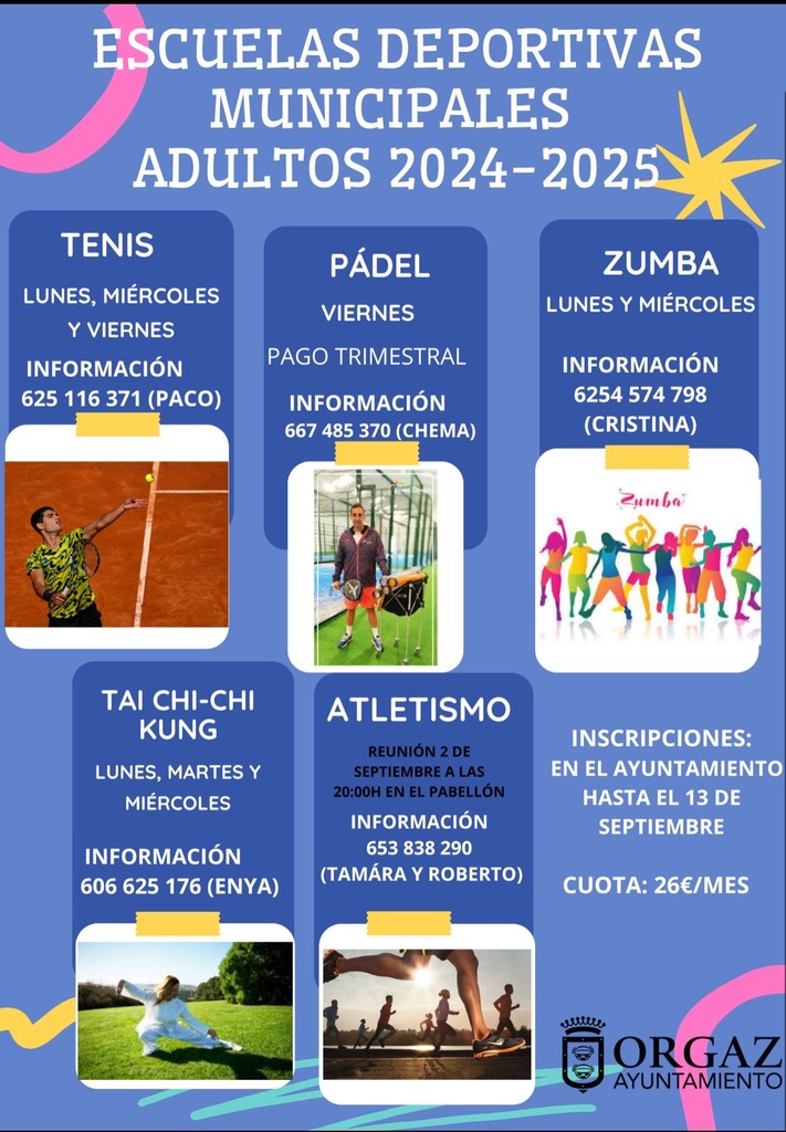ESCUELAS DEPORTIVAS PARA ADULTOS