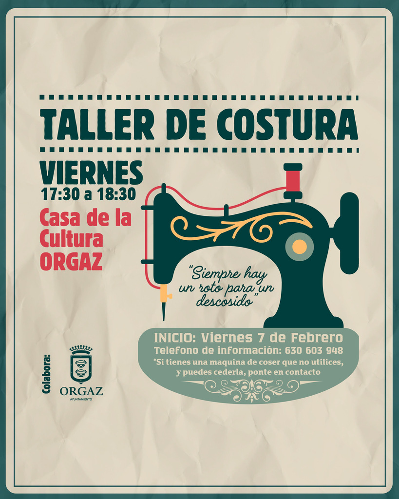 TALLER DE COSTURA EN ORGAZ