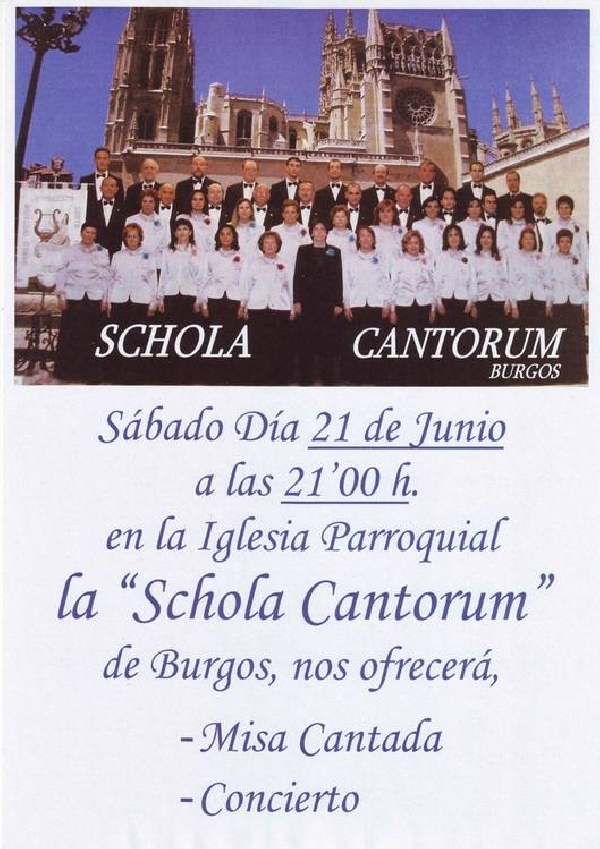 CONCIERTO SCHOLA CANTORUM DE BURGOS