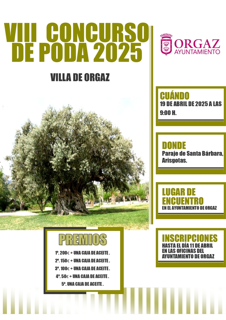 VIII CONCURSO DE PODA 2025 – ORGAZ 