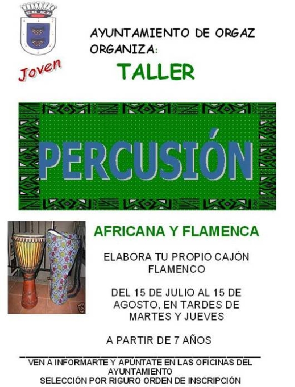 TALLER DE PERCUSIÓN