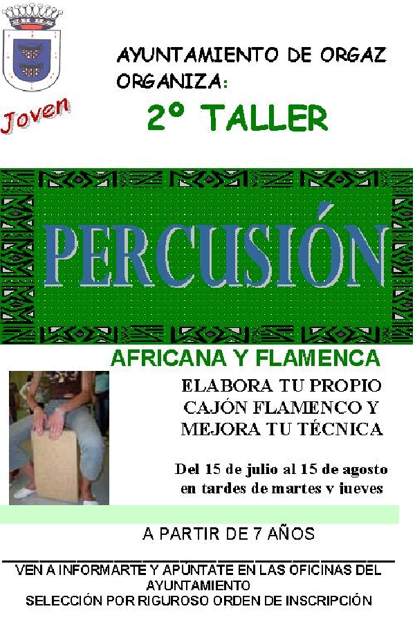 2º TALLER DE PERCUSION