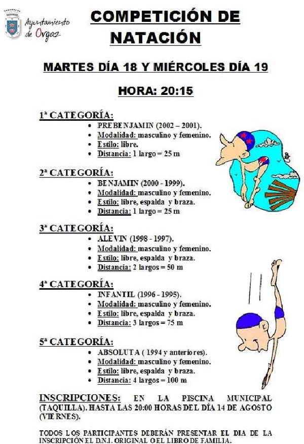 COMPETICIÓN DE NATACIÓN