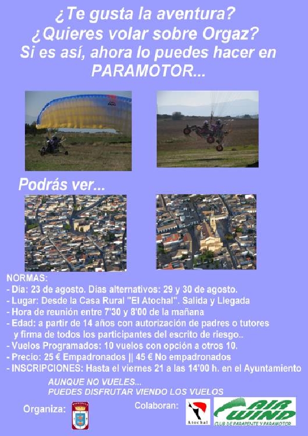 VUELOS EN PARAMOTOR