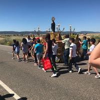 Bajada de la Virgen del Socorro de la Ermita al C.E.I.P -Conde de Orgaz-