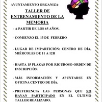 Taller de memoria para mayores de 65 