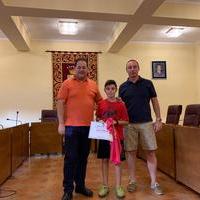 El equipo Benjamin de fútbol recibido en el Ayuntamiento 