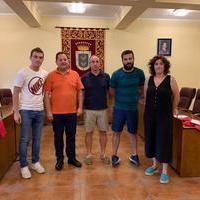 El equipo Benjamin de fútbol recibido en el Ayuntamiento 