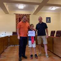 El equipo Benjamin de fútbol recibido en el Ayuntamiento 