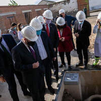 Primera piedra del Consultorio Local de Orgaz 