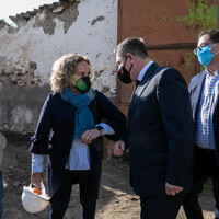 Primera piedra del Consultorio Local de Orgaz 