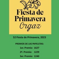 NUMERO PREMIADOS SORTEO FIESTA DE PRIMAVERA