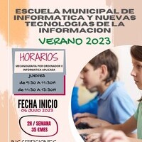 ESCUELA NUEVAS TECNOLOGÍAS VERANO 2023