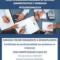 CURSO OPERACIONES AUXILIARES DE SERVICIOS ADMINISTRATIVOS y GENERALES.