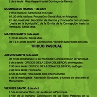 PROGRAMACION DE SEMANA SANTA