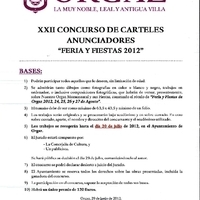 XXII CONCURSO DE CARTELES ANUNCIADORES DE FERIAS Y FIESTAS 2012