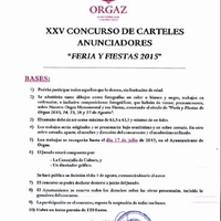 XXV CONCURSO CARTEL ANUNCIADOR DE LA FERIA Y FIESTAS 2015