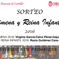 SORTEO JIMENA Y REINA INFANTIL FIESTA DE PRIMAVERA 2016